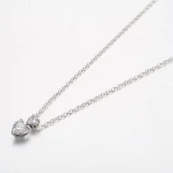 Wisiorek z podwójnym sercem Pandora Błyszczący naszyjnik Collier - 391229C01