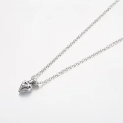 Wisiorek z podwójnym sercem Pandora Błyszczący naszyjnik Collier - 391229C01