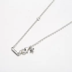 Wisiorek z podwójnym sercem Pandora Błyszczący naszyjnik Collier - 391229C01