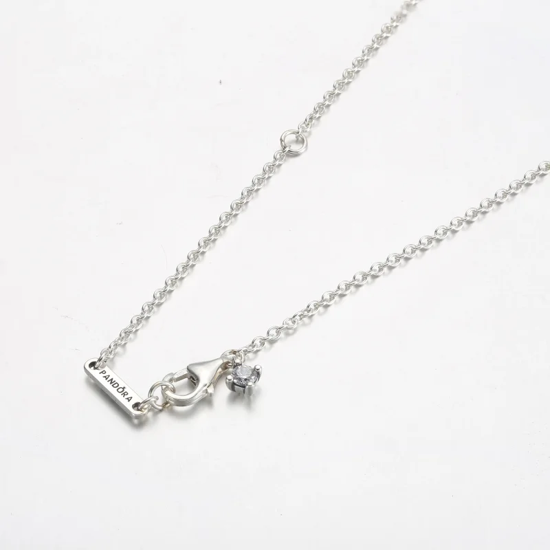 (zdjęcie do) Wisiorek z podwójnym sercem Pandora Błyszczący naszyjnik Collier - 391229C01 - Wyświetl 4