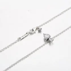 Wisiorek z podwójnym sercem Pandora Błyszczący naszyjnik Collier - 391229C01