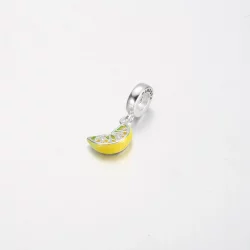 Wisząca zawieszka Pandora z plasterkiem cytryny, musującymi owocami - 791696C01