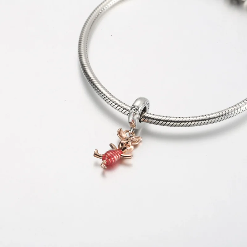 (zdjęcie do) Zawieszka Pandora Disney Kubuś Puchatek Prosiaczek - 782208C01 - Wyświetl 5
