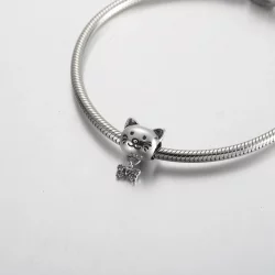 Zawieszka Pandora Pet Cat & Bow - 792255C01