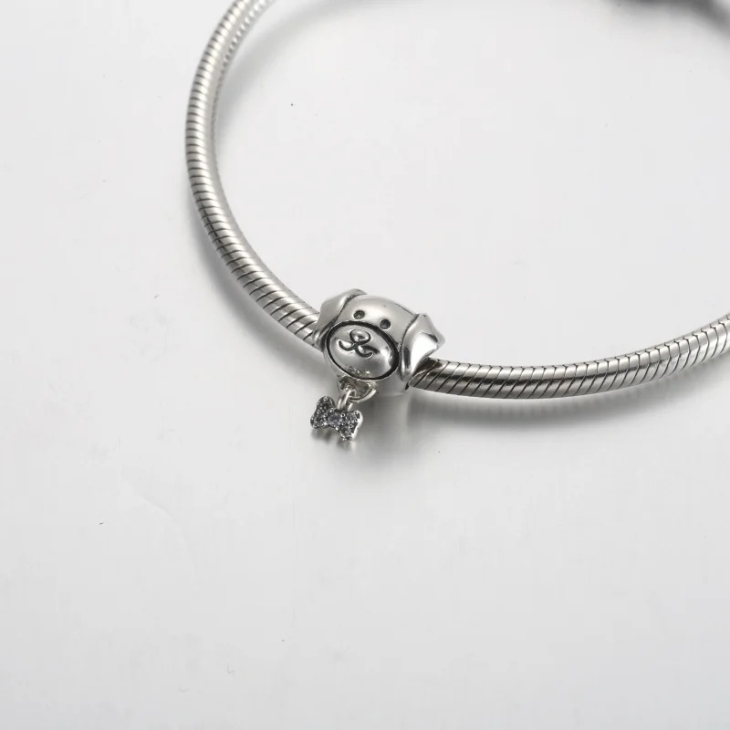 (zdjęcie do) Zawieszka Pandora Pet Dog & Bone - 792254C01 - Wyświetl 5