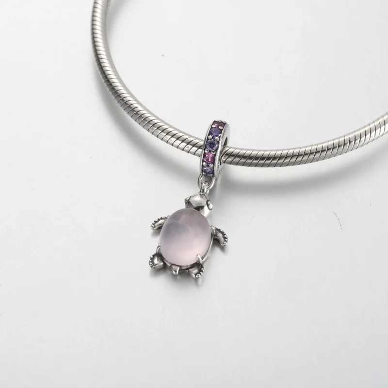 (zdjęcie do) Zawieszka Pandora ze szkła Murano w kształcie różowego żółwia morskiego - 798939 - Wyświetl 4