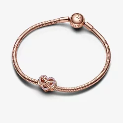 Zawieszka w kształcie różowego serca Pandora Family - 782246C01