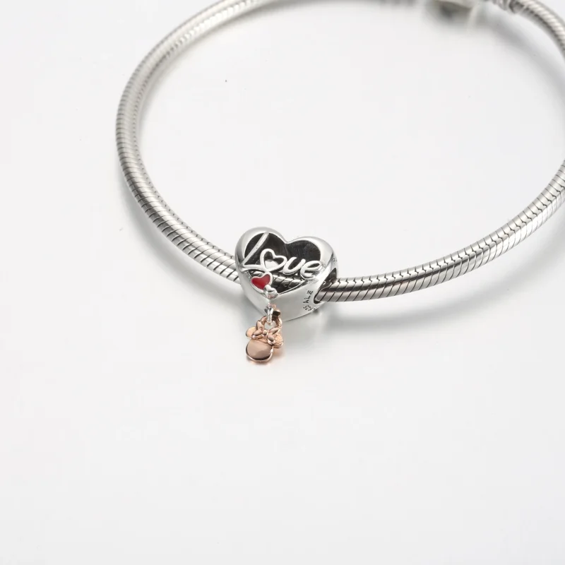 (zdjęcie do) Zawieszka w kształcie serca Pandora Disney Myszka Minnie - 781142C01 - Wyświetl 5