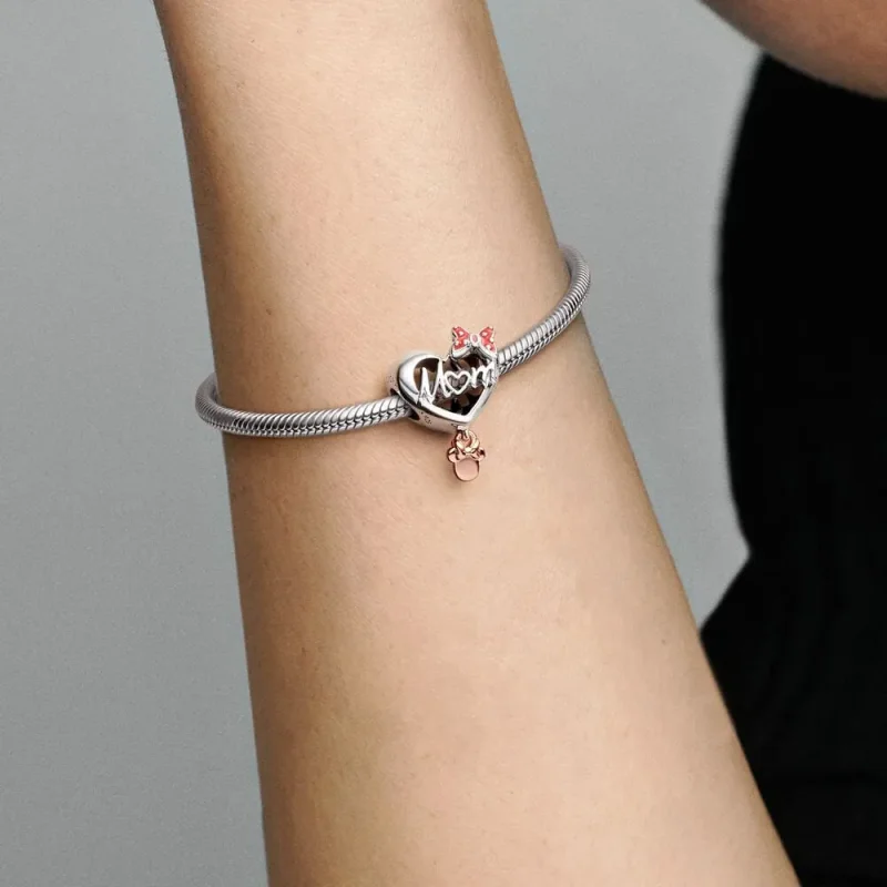 (zdjęcie do) Zawieszka w kształcie serca Pandora Disney Myszka Minnie - 781142C01 - Wyświetl 6