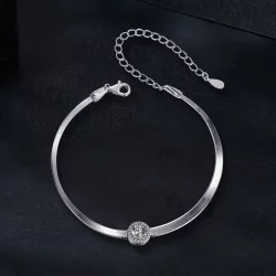 Bransoletka z kości węża PANDORA Style 0,5 Ct Moissanite (jeden certyfikat) - MSB011