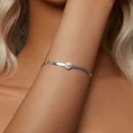 Bransoletka z kości węża PANDORA Style 0,5 Ct Moissanite (jeden certyfikat) - MSB011