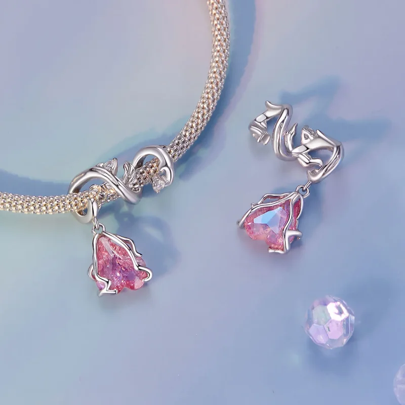 (zdjęcie do) Charms w stylu PANDORA z uschniętą różą - SCC2697 - Wyświetl 4
