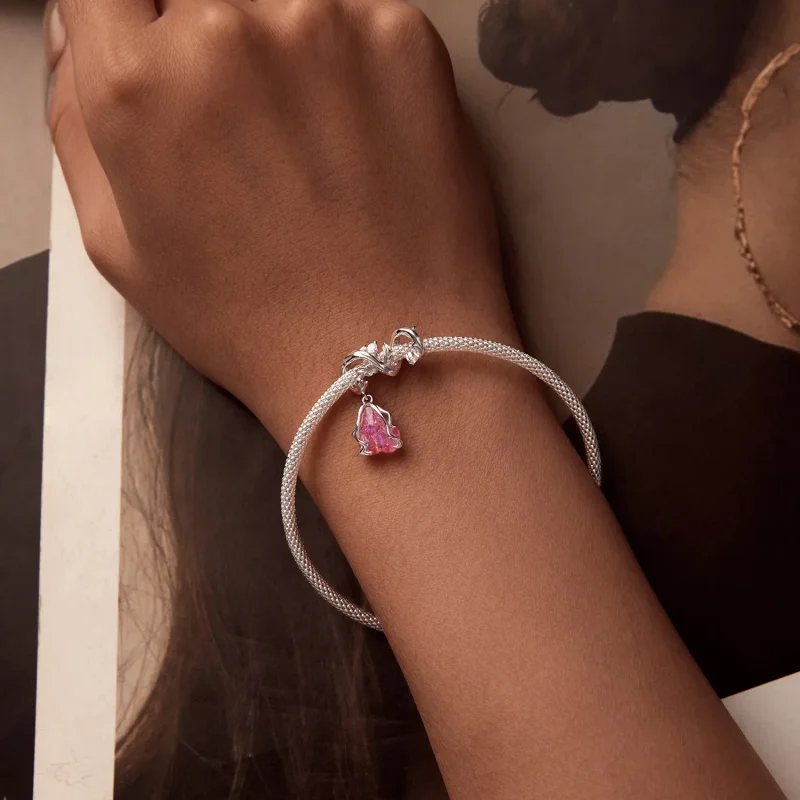(zdjęcie do) Charms w stylu PANDORA z uschniętą różą - SCC2697 - Wyświetl 5