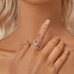 Duży kamienny pierścionek dla dziewczynki w stylu PANDORA - SCR999