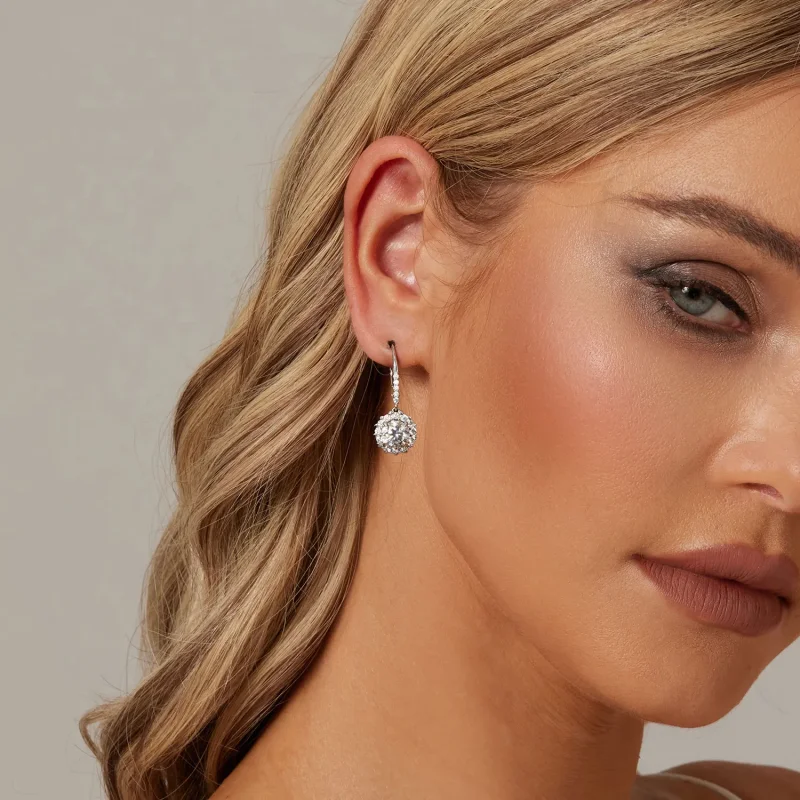 (zdjęcie do) Kolczyki PANDORA Style Sparkling 1Ct Moissanite (dwa certyfikaty) - MSE046 - Wyświetl 6