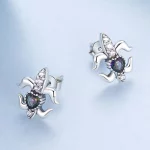 Kolczyki sztyfty w stylu vintage irysy PANDORA - BSE968