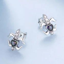 Kolczyki sztyfty w stylu vintage irysy PANDORA - BSE968