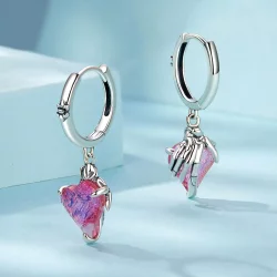 Kolczyki w kształcie serca w kształcie dłoni PANDORA - SCE1705