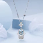 Naszyjnik w stylu PANDORA Ręka Fatimy - BSN369