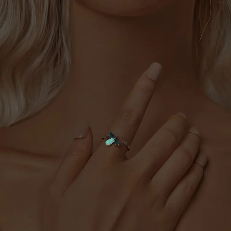 (zdjęcie do) Otwarty pierścień Firefly w stylu PANDORA - BSR514-E - Wyświetl 6