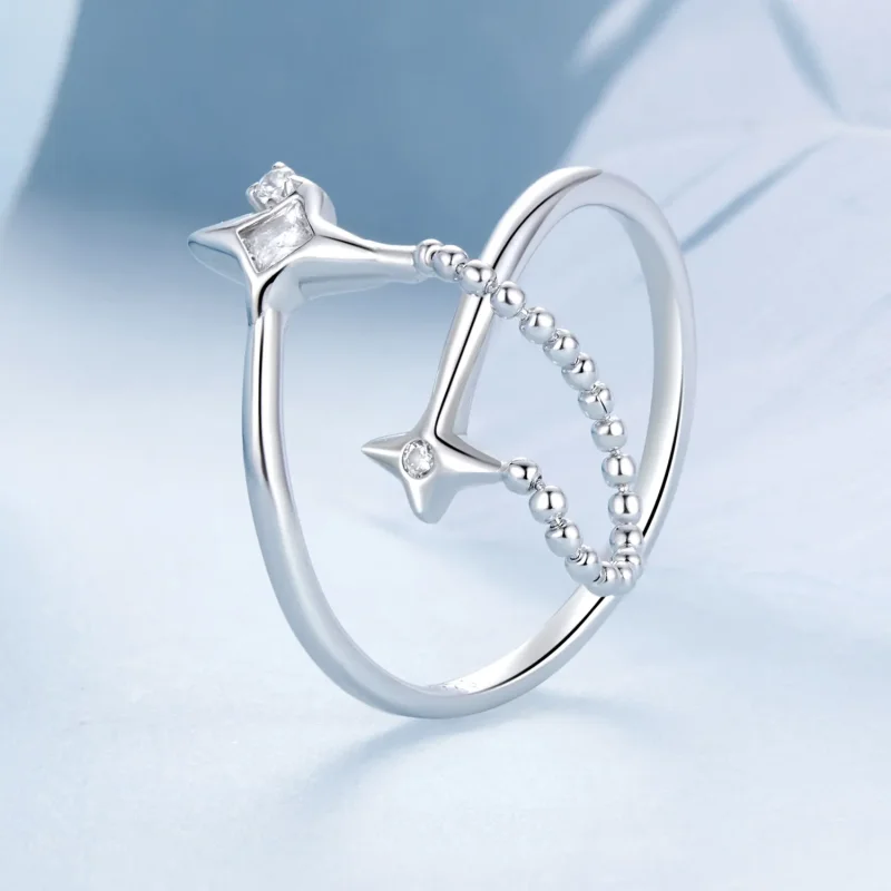 (zdjęcie do) Otwarty pierścień Starlight w stylu PANDORA - BSR519-E - Wyświetl 2
