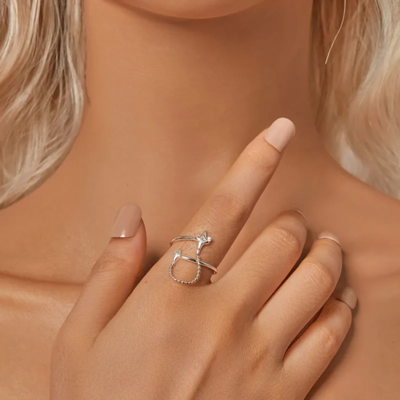 (zdjęcie do) Otwarty pierścień Starlight w stylu PANDORA - BSR519-E - Wyświetl 6