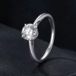 PANDORA Style Sparkling 1-karatowy pierścionek Moissanite (jeden certyfikat) - MSR044