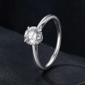 PANDORA Style Sparkling 1-karatowy pierścionek Moissanite (jeden certyfikat) - MSR044