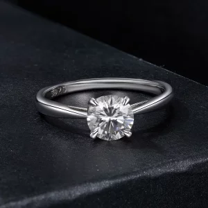 PANDORA Style Sparkling 1-karatowy pierścionek Moissanite (jeden certyfikat) - MSR044