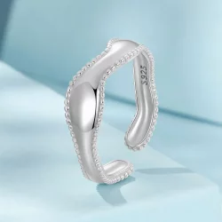 Pierścionek z falą w stylu PANDORA - SCR1002-E