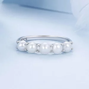 Pierścionek z naturalną perłą w stylu PANDORA - BSR510