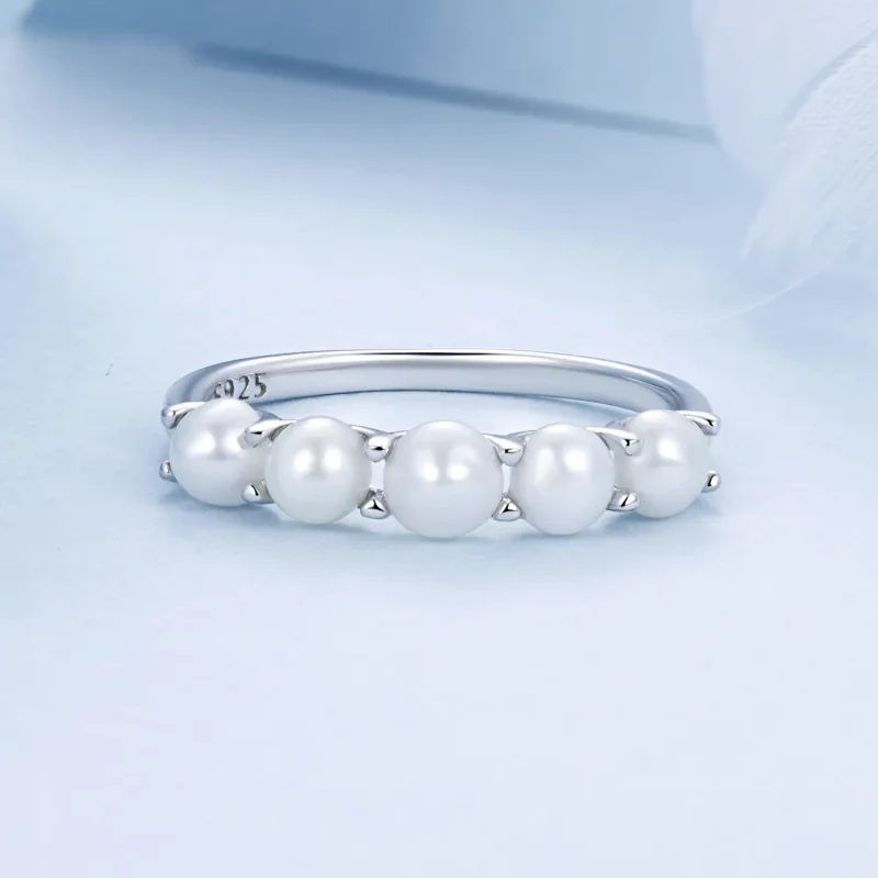 (zdjęcie do) Pierścionek z naturalną perłą w stylu PANDORA - BSR510 - Wyświetl 3