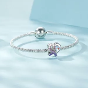 Różowa wstążka w stylu PANDORA - SCC2685