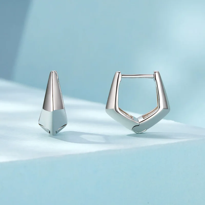(zdjęcie do) Wykwintne kolczyki geometryczne w stylu PANDORA - SCE1704 - Wyświetl 2