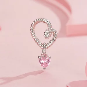 Zawieszka w kształcie inteligentnego serca w stylu PANDORA - SCC2692