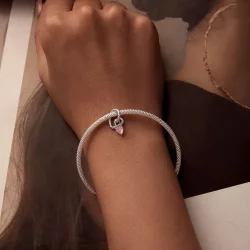 Zawieszka w kształcie inteligentnego serca w stylu PANDORA - SCC2692