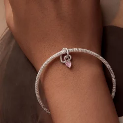 Zawieszka w kształcie inteligentnego serca w stylu PANDORA - SCC2692