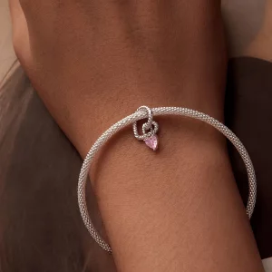 Zawieszka w kształcie inteligentnego serca w stylu PANDORA - SCC2692