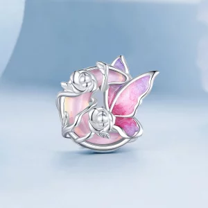 Zawieszka w kształcie neonowego motyla w blasku księżyca w stylu PANDORA - BSC968