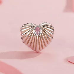 Zawieszka w kształcie serca w stylu PANDORA - SCC2693