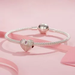 Zawieszka w kształcie serca w stylu PANDORA - SCC2693