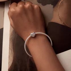 Zawieszka w kształcie serca w stylu PANDORA - SCC2693