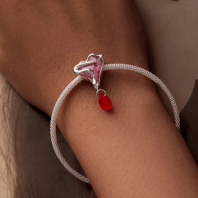 (zdjęcie do) Zawieszka z krwawym wężem w stylu PANDORA - SCC2699 - Wyświetl 6