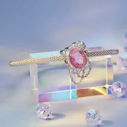 Zawieszka z różą w stylu PANDORA, zwiędły obraz olejny - SCC2698