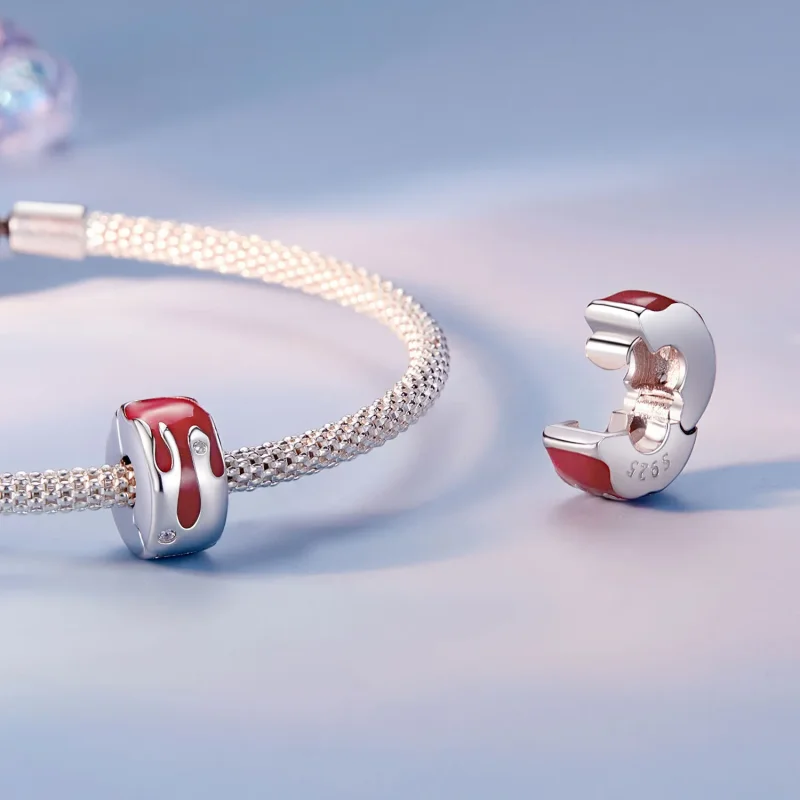 (zdjęcie do) Zawieszka z stopioną klamrą pozycjonującą w stylu PANDORA - SCC2700 - Wyświetl 4