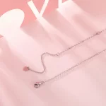 Łańcuszek w kształcie litery Y, bijący serce w stylu PANDORA, z białej muszli - BSN372
