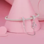 Łańcuszek zabezpieczający w stylu Lover Heart Lock PANDORA - BSC975