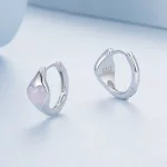 Kolczyki w kształcie różowych serc w stylu PANDORA - BSE1000