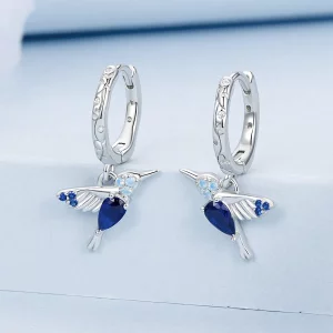 Kolczyki z kolibrami w stylu PANDORA - BSE985