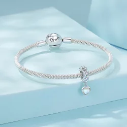 Koraliki dystansowe inteligentne serce w stylu PANDORA - SCC2755